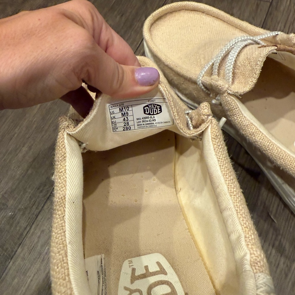 Hey Dude Beige Slip-On Shoes - Picture 3 of 4